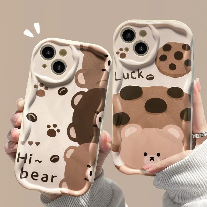 小熊适用华为mate60苹果oppo小米15/14/13promax防摔vivo手机壳女