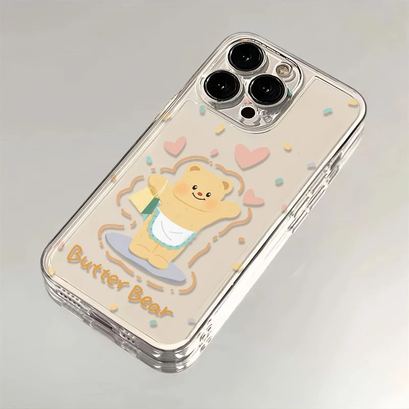 围裙黄油小熊适用iphone15苹果14手机壳13华为vivo小米oppo红米套