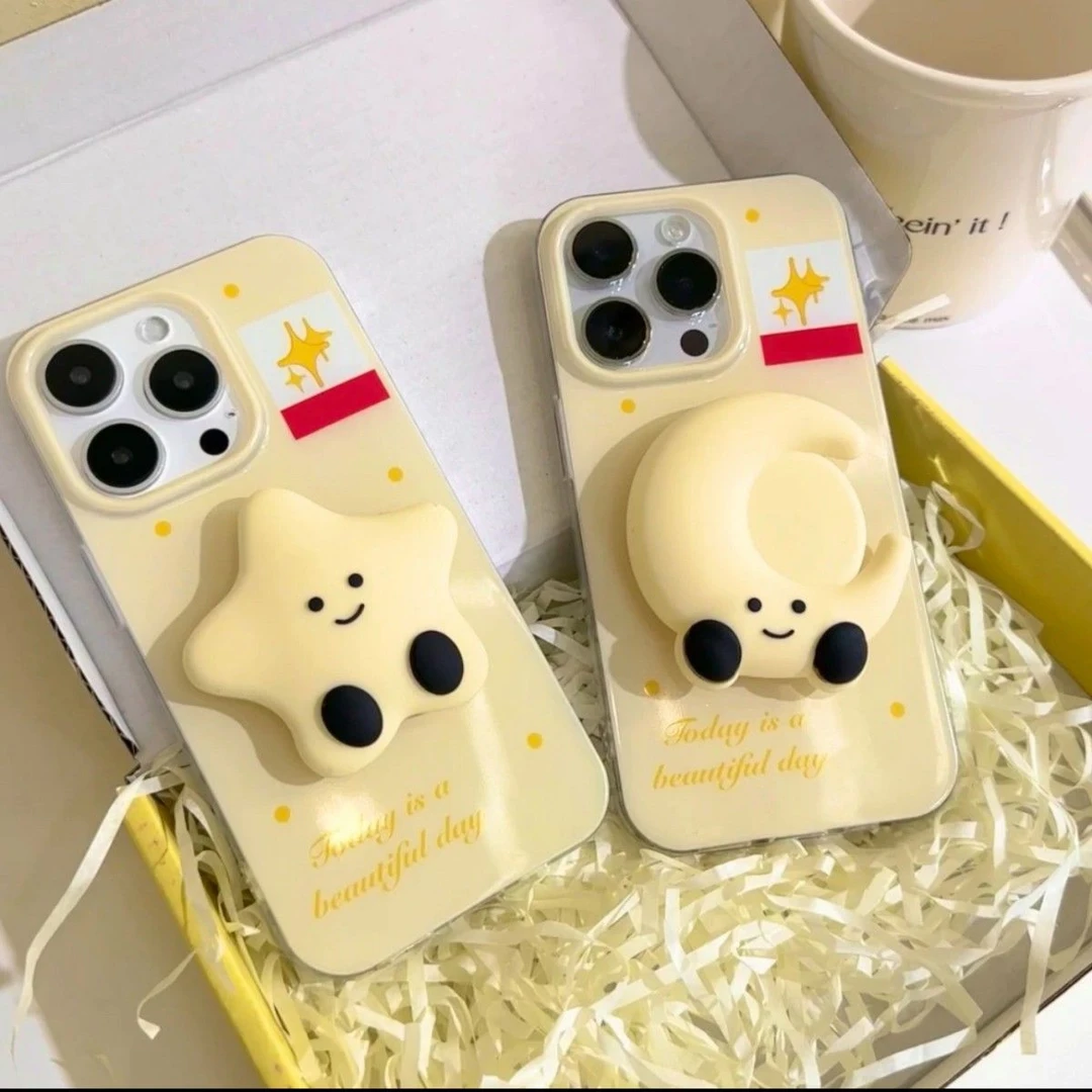 星星适用华为mate60苹果oppo小米15/14/13promax防摔vivo手机壳女