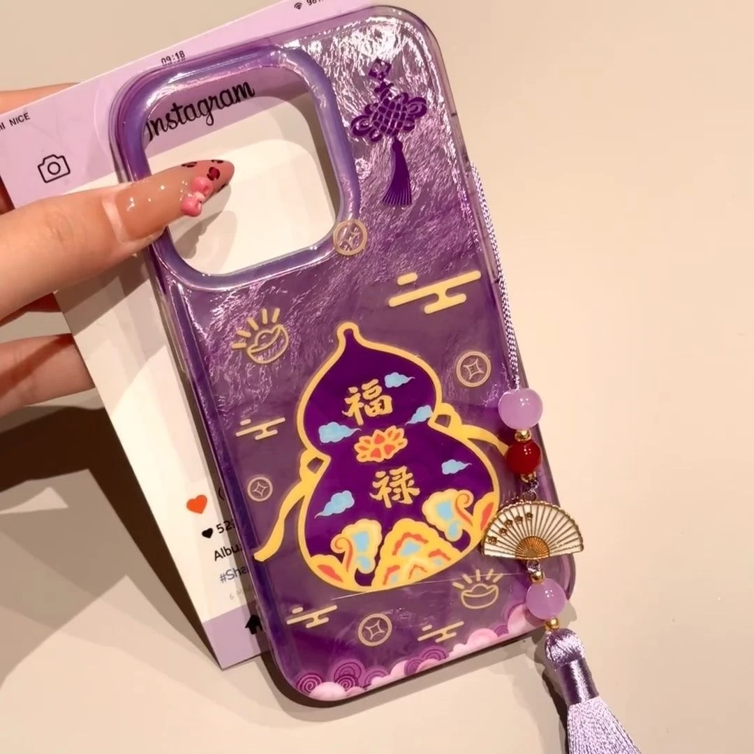 福禄葫芦适用华为mate60苹果oppo小米15/14/13pro防摔vivo手机壳