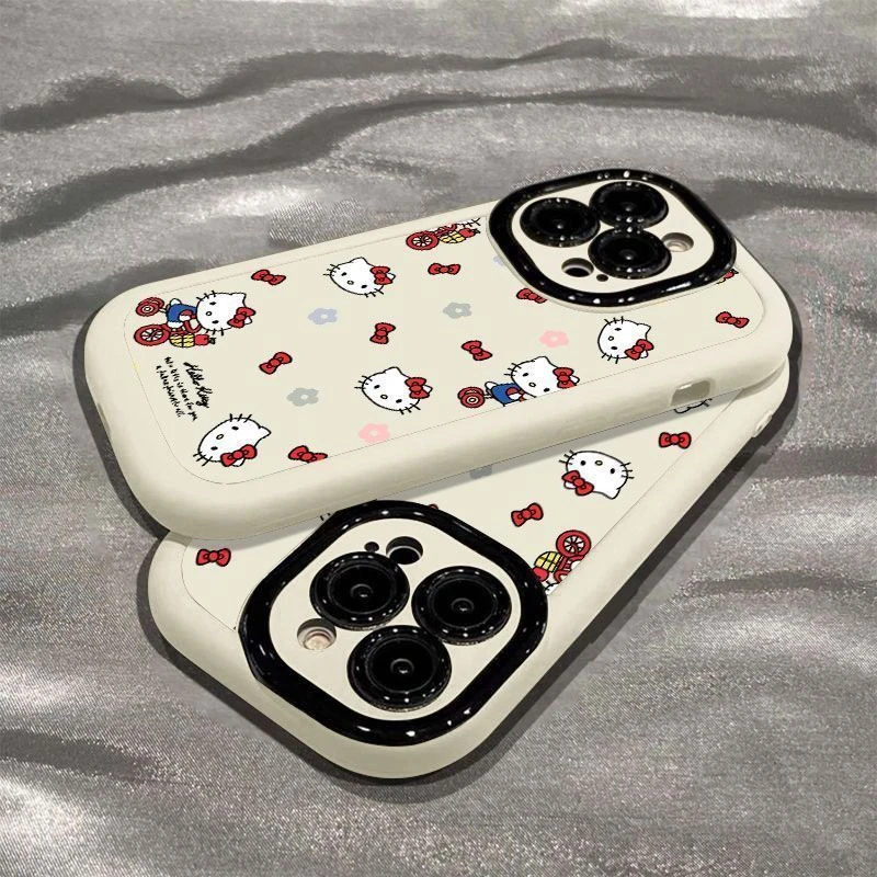 单车凯蒂猫适用iphone15苹果14/13promax华为vivo小米耐摔手机壳