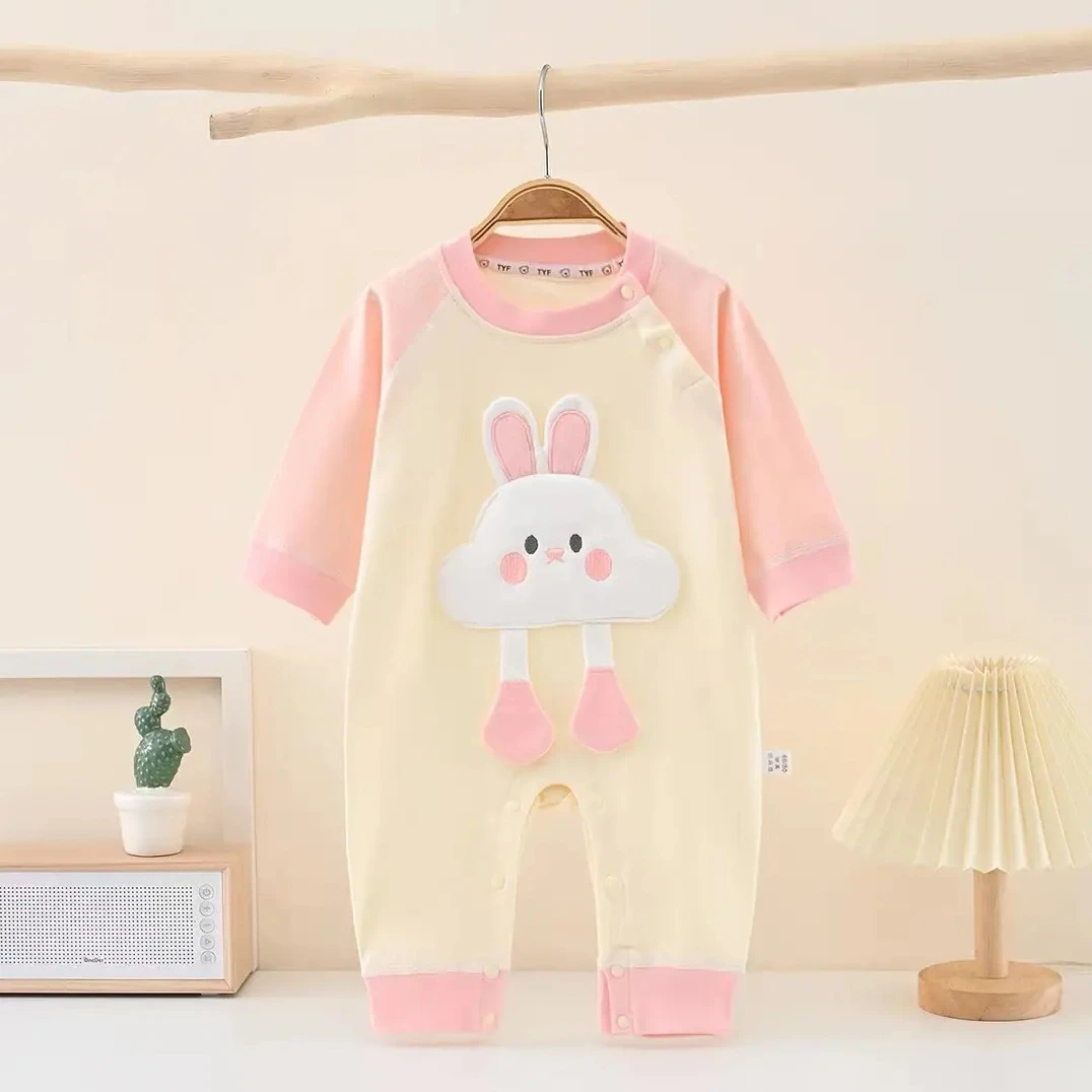 新生儿婴儿连体爬服吊带纯棉宝宝长袖连体衣服新生儿婴儿宝宝衣服