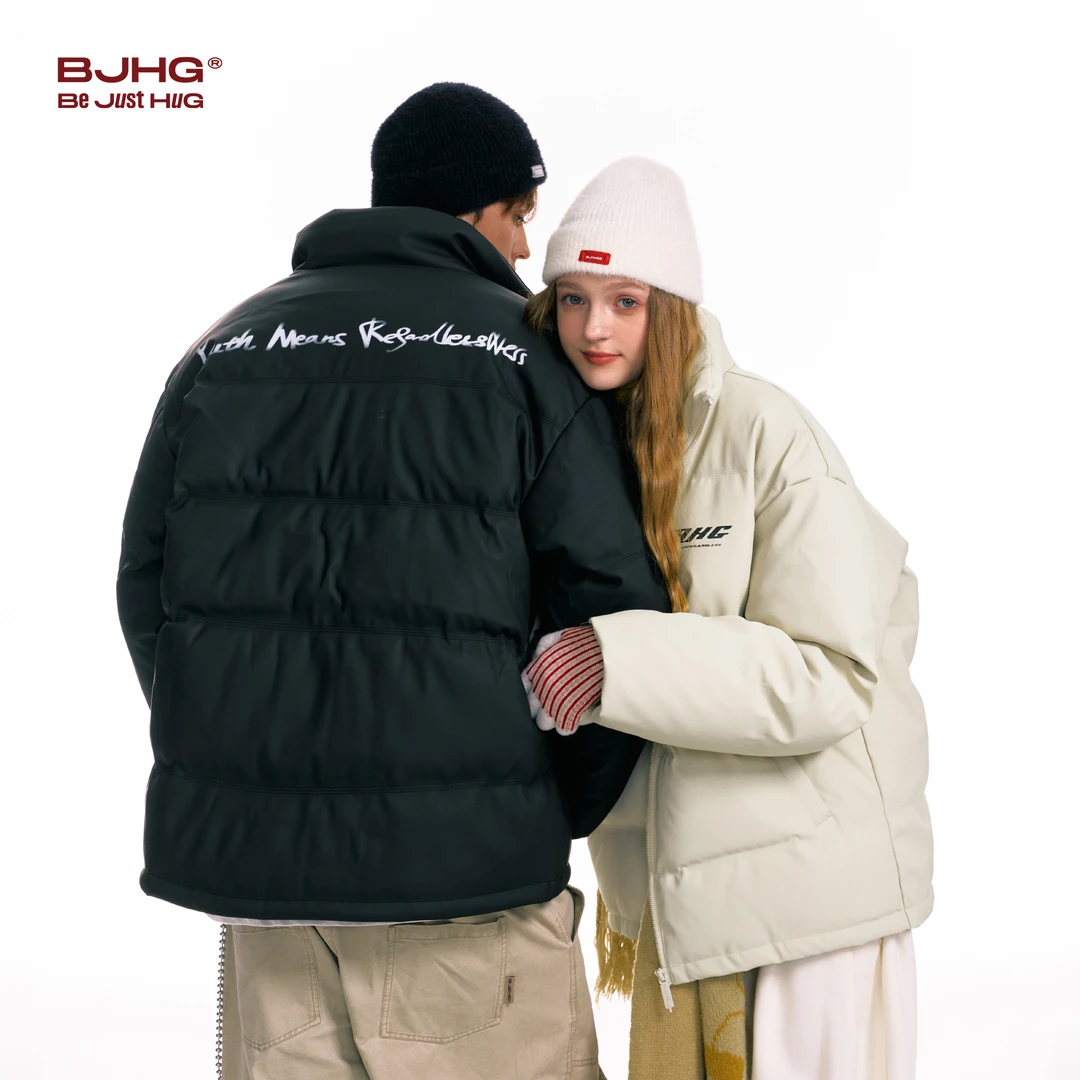 BJHG不计后果美式羽绒服男款冬季加厚白鸭绒潮牌休闲情侣装防寒服