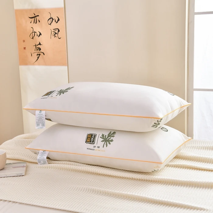 【现充现卖】家用超柔艾草枕头深度睡眠四季通用高回弹护颈成人枕芯