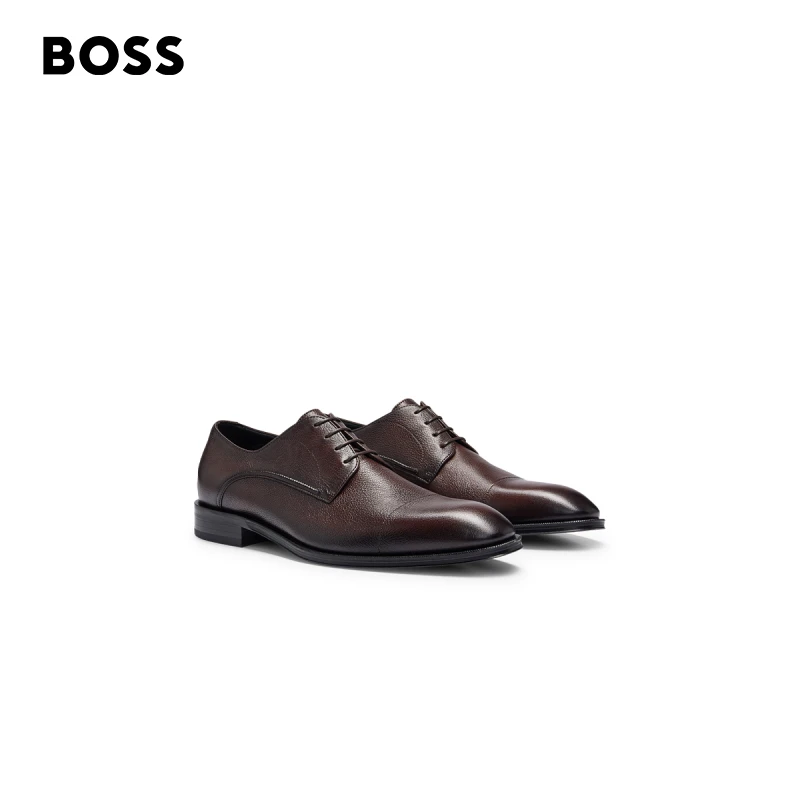 BOSS博斯男士 秋冬商务鞋头横饰粒面皮革德比鞋50500338