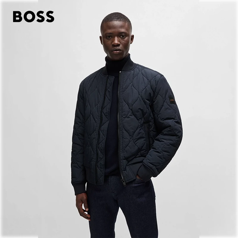 BOSS博斯男士  新款经典时尚洋葱纹绗缝防泼水夹克50522218
