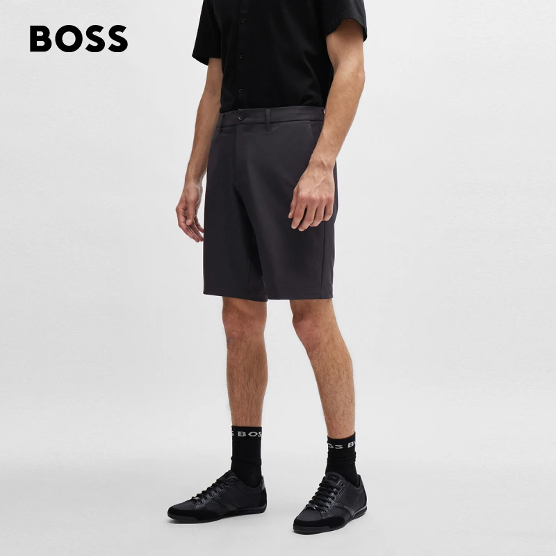 【易熨烫】BOSS博斯男士年夏季新款休闲简约修身短裤50504392
