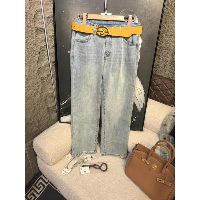 【深圳南油二姐】新中式国风复古潮流百搭牛仔裤8305