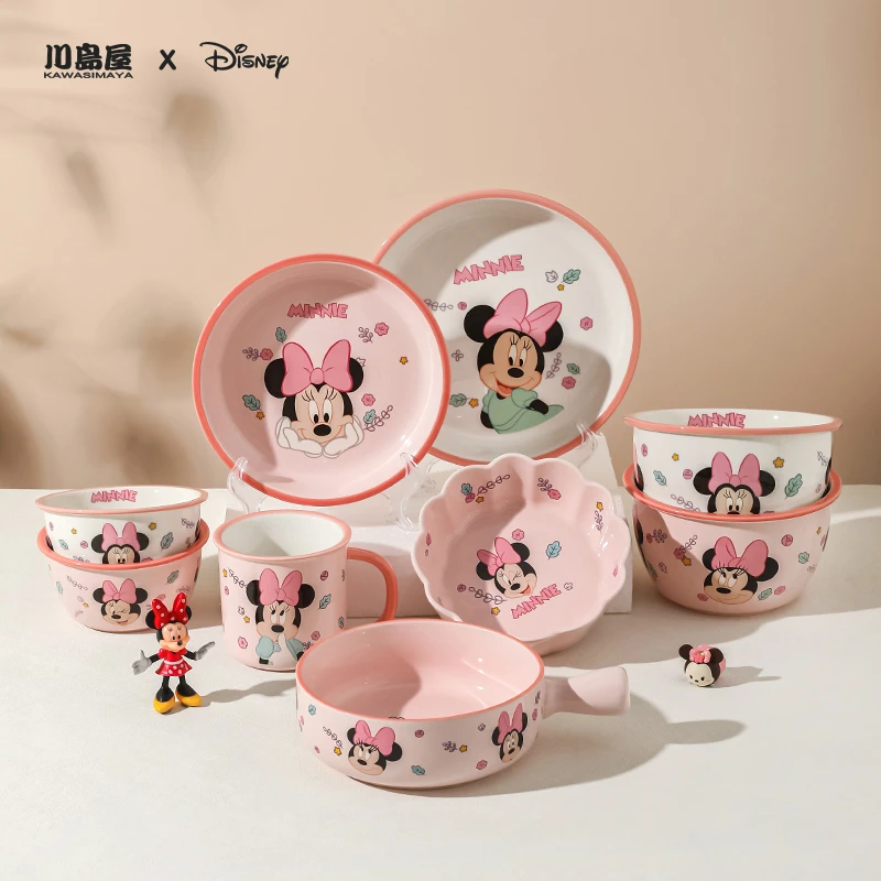 川岛屋迪士尼餐具卡通儿童碗家用可爱宝宝饭碗水果碗陶瓷面碗餐盘