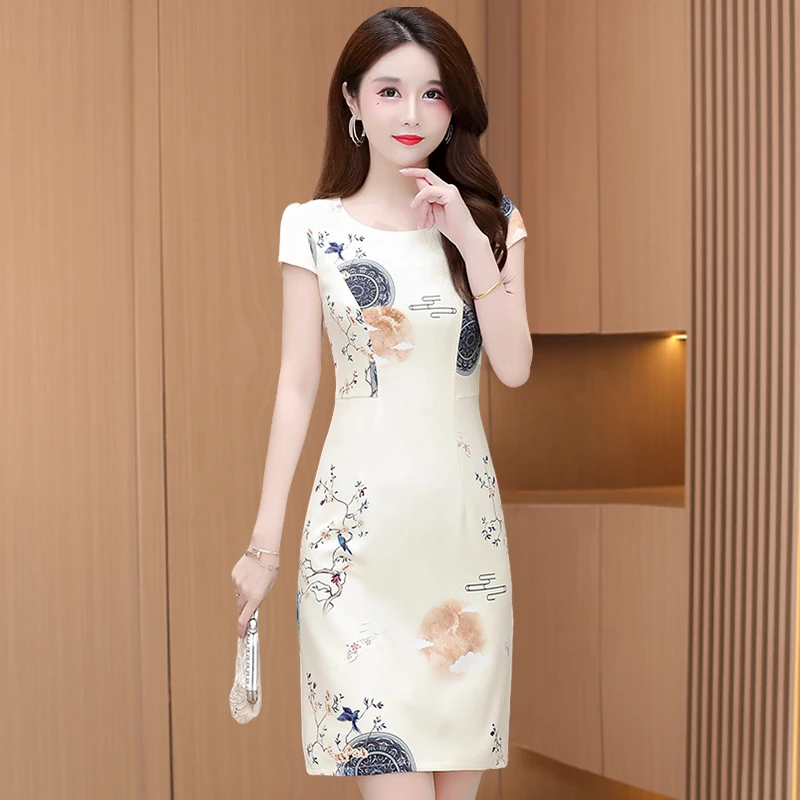 小个子年轻款旗袍改良连衣裙子2025年新款夏天高贵夫人妈妈洋气质