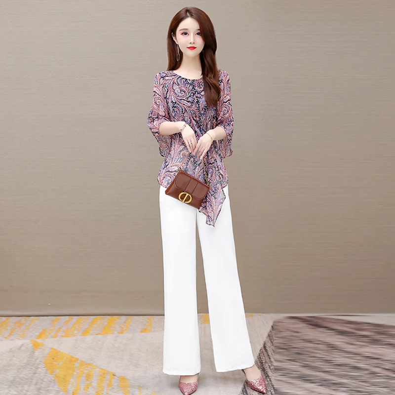 高级感阔腿裤套装2025新款春夏季时尚洋气贵夫人品牌女装两件套薄