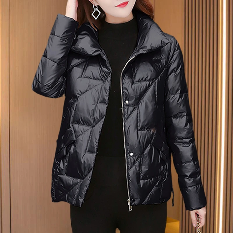 【反季清仓】九江免洗亮面短款棉服秋冬时尚洋气嘉兴小个子轻薄棉袄