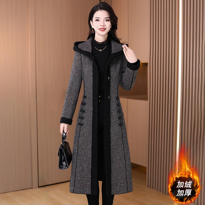 气质小香风毛呢外套女士秋冬2025新款爆款加绒加厚高级感毛绒大衣