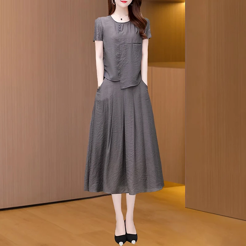 高端洋气质今年流行漂亮端庄大气两件套装连衣裙女夏季妈妈贵夫人