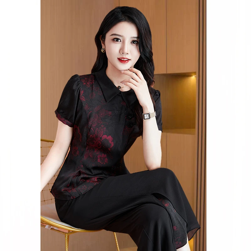 贵夫人品牌时尚套装女夏2025新款时髦名媛气质干练高端精致两件套