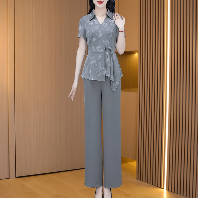 新中式国风女装时尚套装夏季2025新款高端贵夫人品牌爆款两件套裤