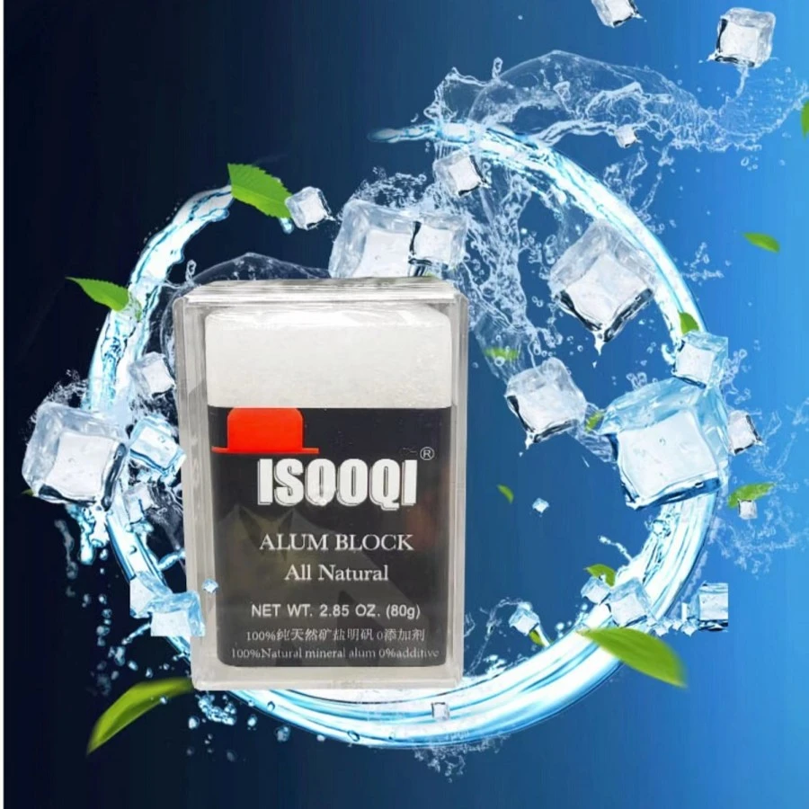 剃须刮胡舒缓明矾石盒80克减少泛红和须后不适剃须刮收缩男士使用