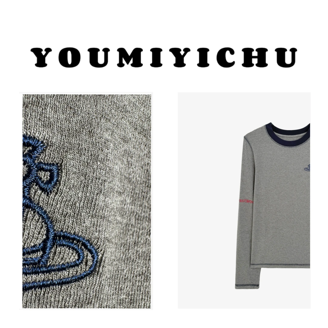 Y.M |  土星撞地球 韩系小众设计款休闲百搭长袖打底T恤1248