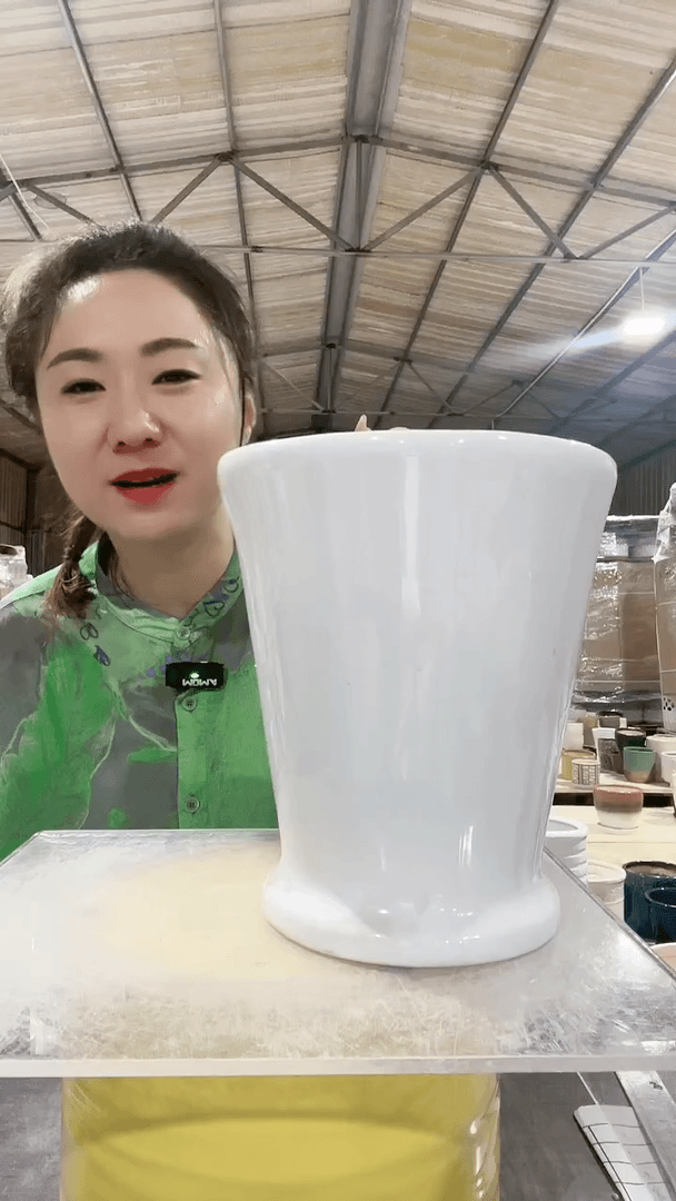 【闪购商品】陶瓷20CM（含）-50CM（不含）陶瓷花盆默认打孔17-19