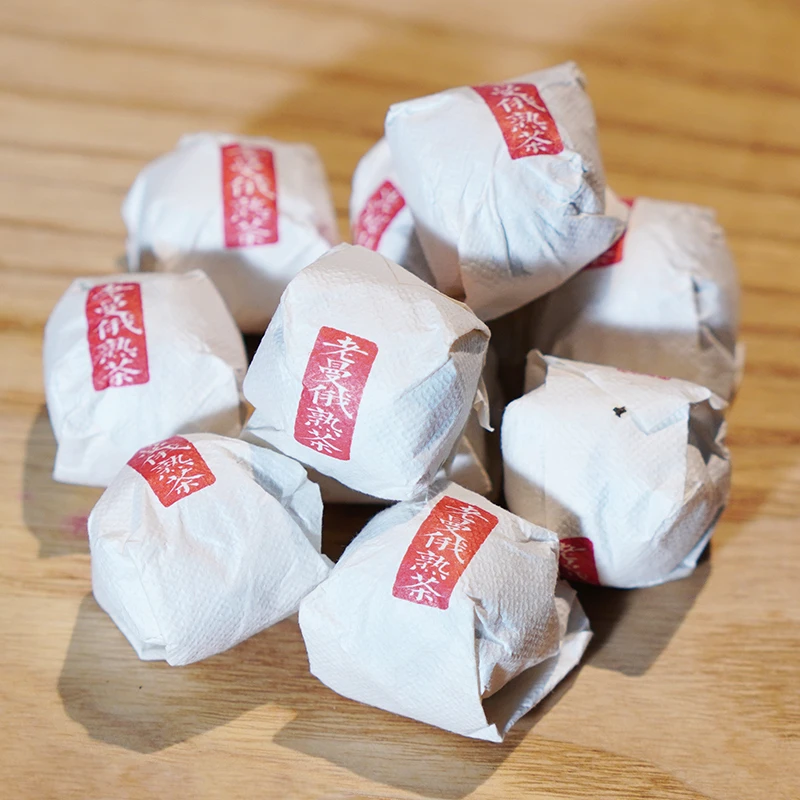 2023年老曼俄熟茶云南高端古树纯料普洱茶熟茶龙珠6g