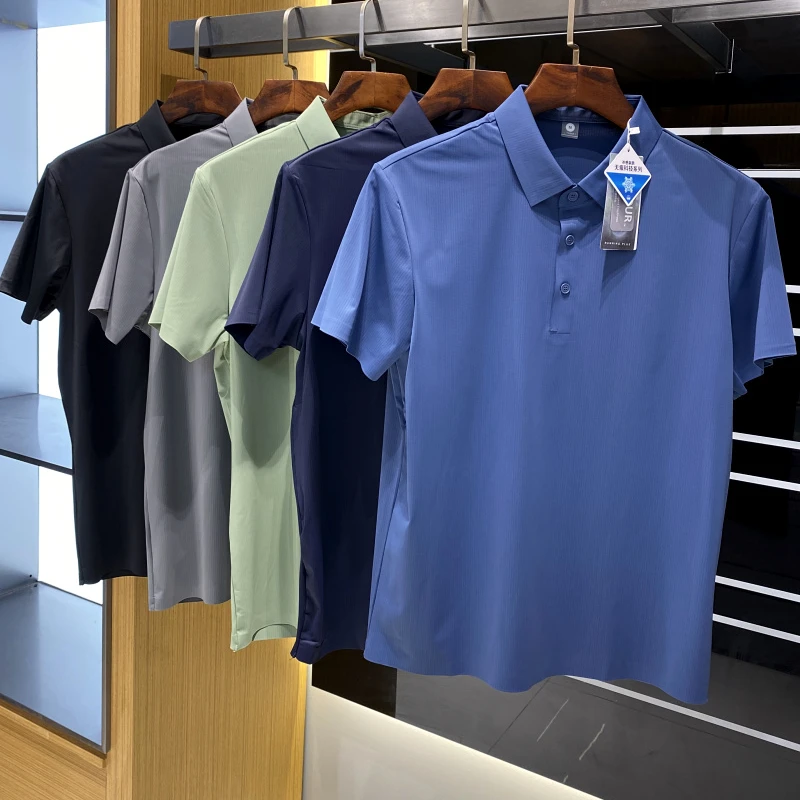都市高端商务通勤 夏季户外高端全压胶凉感冰氧亲肤短袖Polo衫男