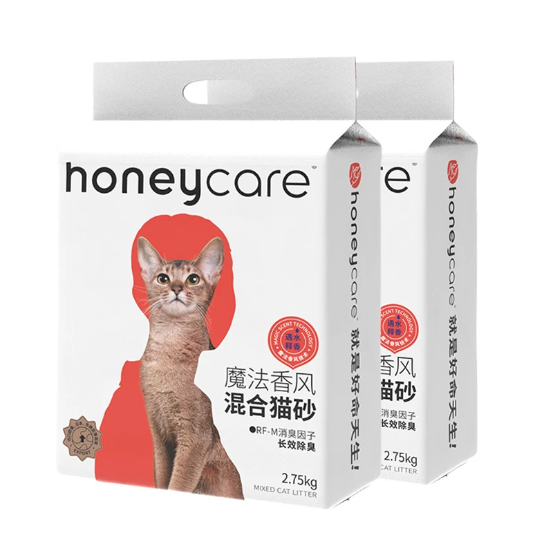 Honeycare好命天生除臭猫砂魔法香风低尘混合猫砂混合豆腐膨润土Z