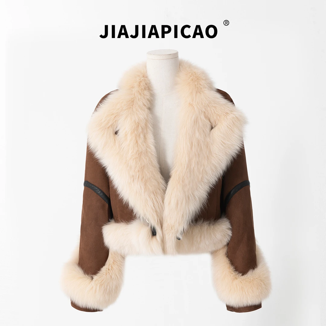 【欲望都市】短款狐狸毛鹅绒外套/3038