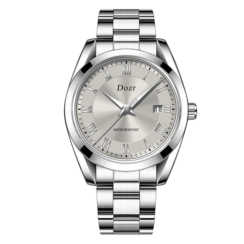 【7-专柜正品】--DOZR灰碟-夜光防水经典百搭时尚商务潮流男表