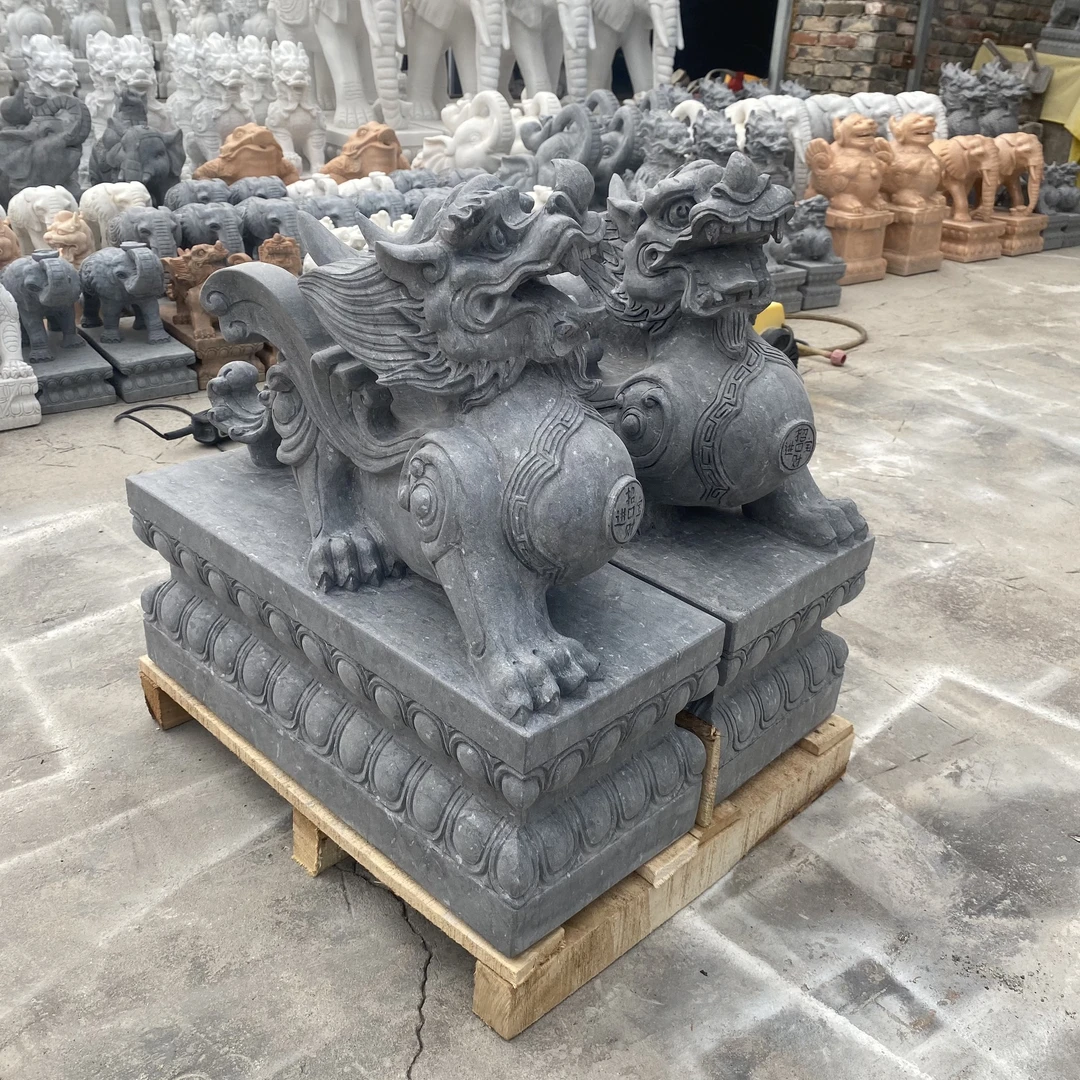 青石貔貅石雕貔貅门口摆件