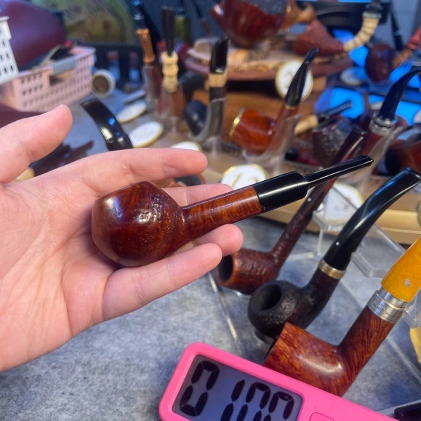 老斗，无戳记打版斗小苹果石楠木烟斗