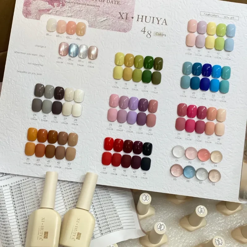 美甲指甲油胶套装茗伊希绘雅48色小方糖小套系秋冬新款流行色显白