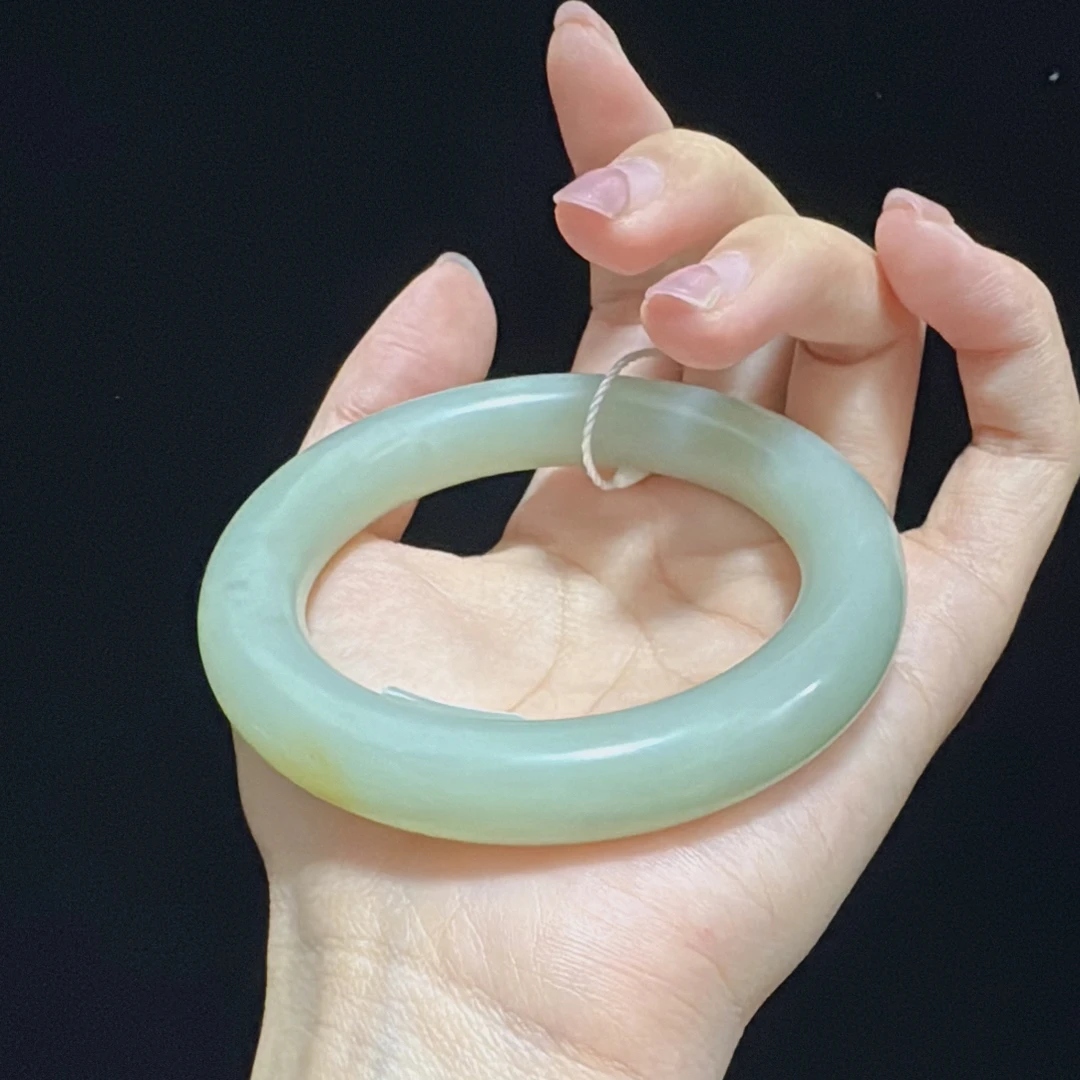 【和田玉且末蓝手镯】一口糖肉细温润57/11.9/11.5