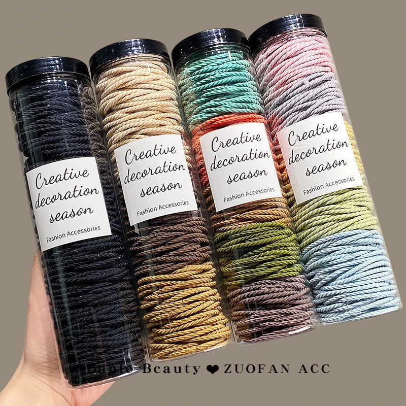 【1罐=100个】橡皮筋女扎头发圈专用高弹力耐用绳简约梳子女士