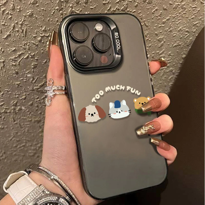 三只动物iPhone15手机壳苹果13promax透明保护壳14/12/11防摔XR软