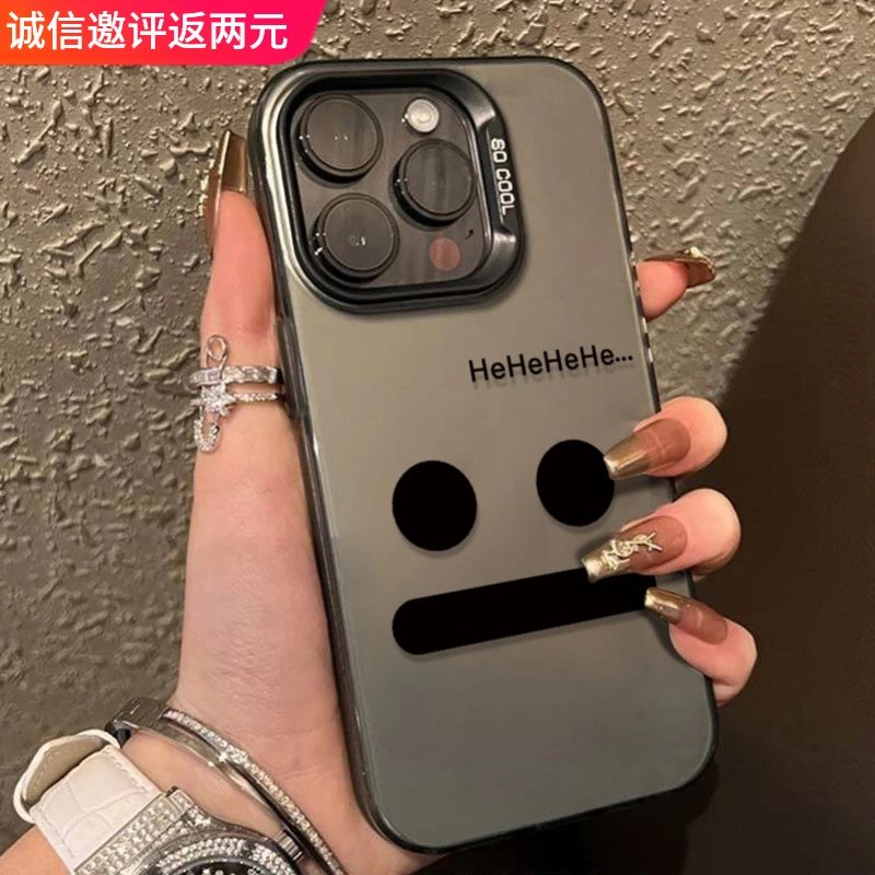 大无语表情iPhone15手机壳苹果13promax透明保护壳14/12/11防摔XS