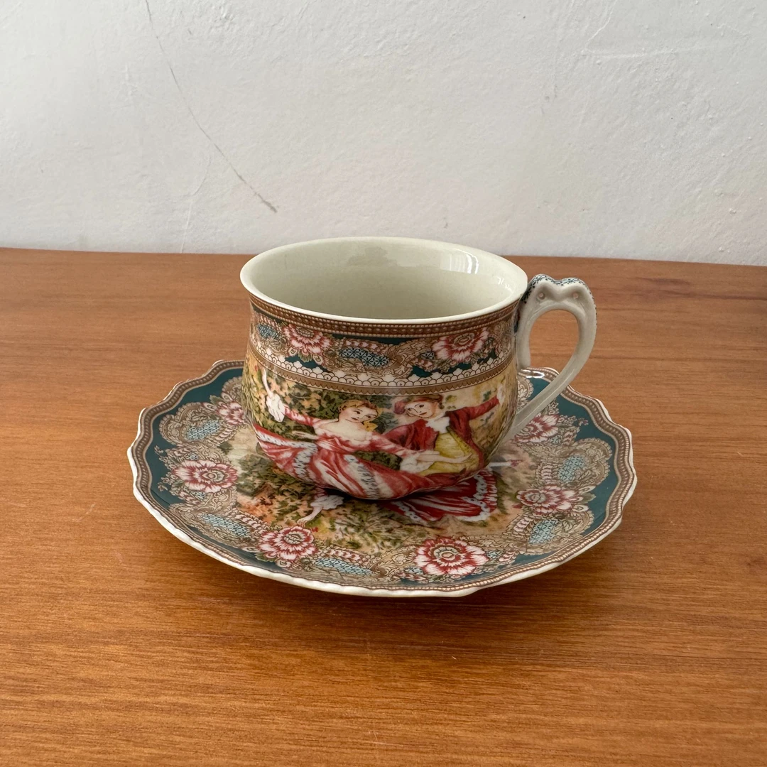 欧洲名画罗密欧与朱丽叶系列釉中彩茶杯咖啡杯080