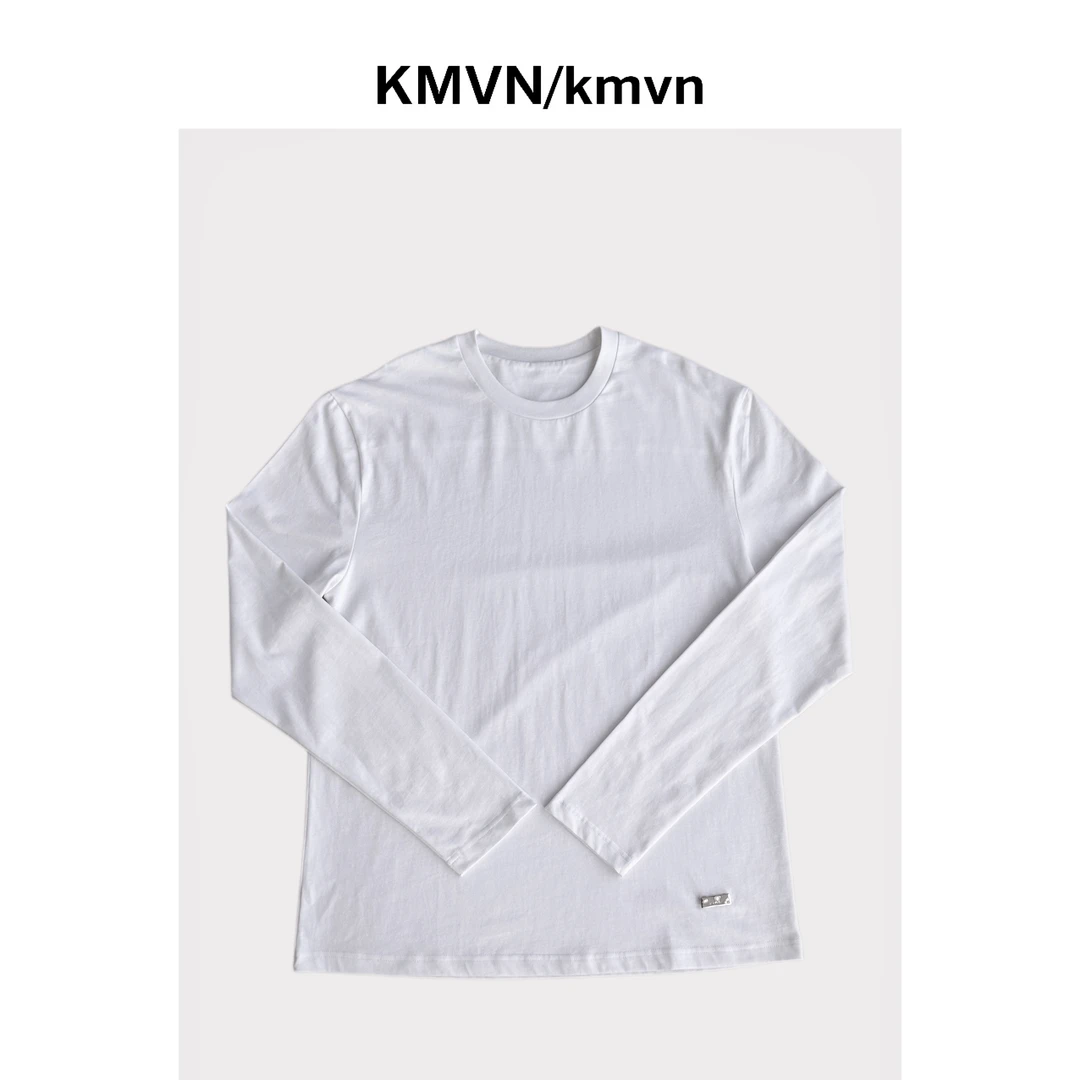 kmvn/kmvn【铁牌】秋季新款男款舒适时尚设计师款经典长袖T恤