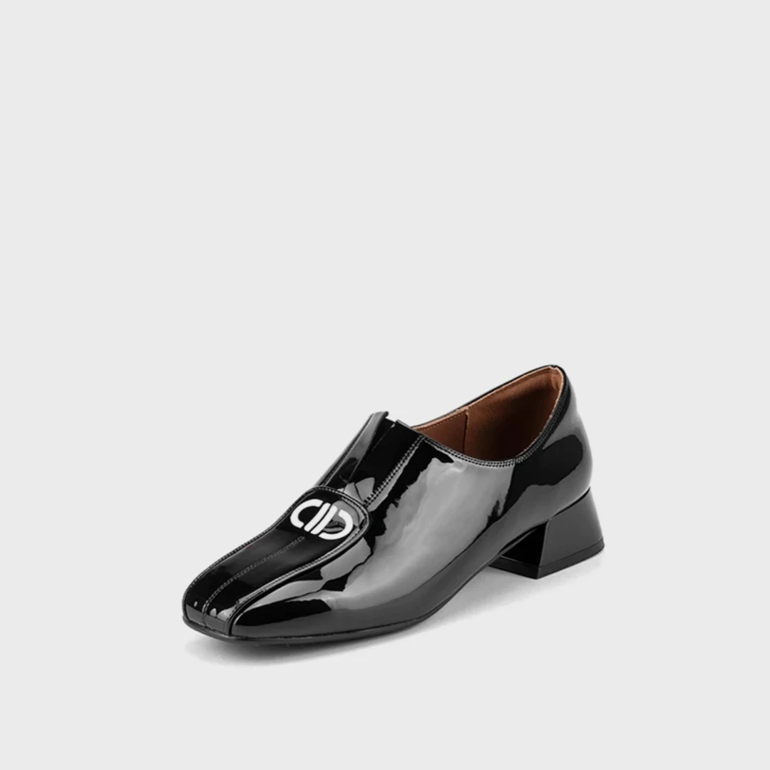 【聚新汇】2619-112气质百搭浅口经典大气真皮单鞋