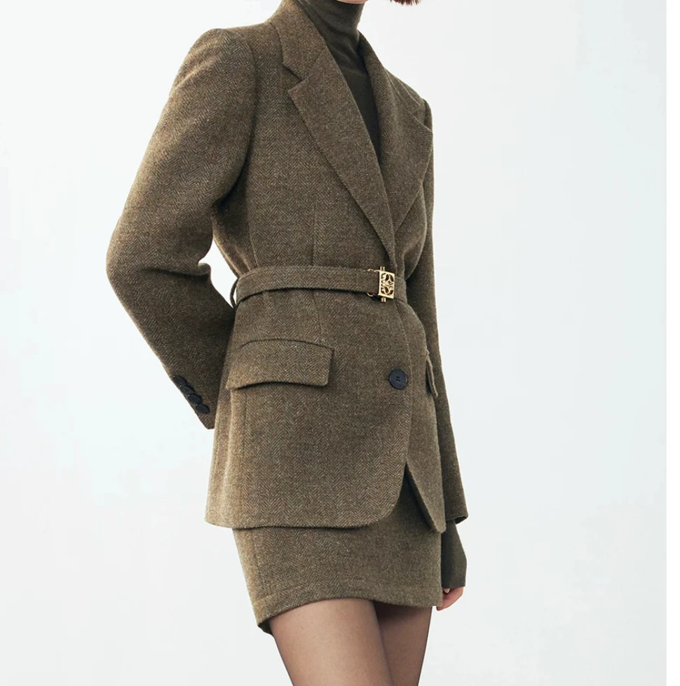 【201】【孤品】时尚气质百搭西装设计师轻奢（无需备注）休闲拼接