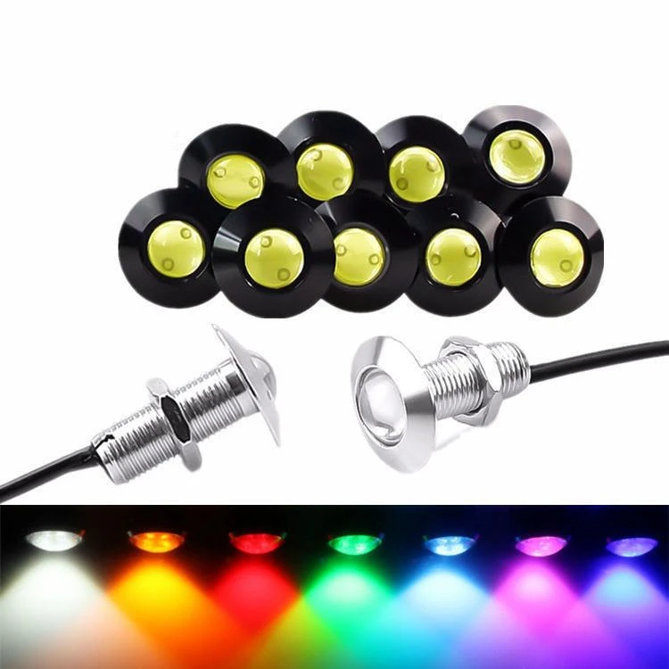 隐形薄款12v24V伏高亮鹰眼灯流氓灯倒车灯行车灯日行led汽车改装