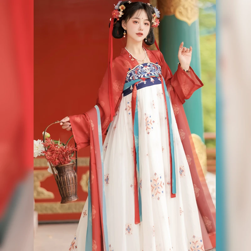 裳荷坊原创【玲珑】汉服女唐制齐胸襦裙中国风改良汉元素日常古装