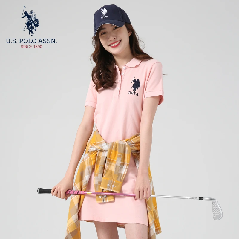 春季新款女休闲翻领时尚POLO连衣裙休闲时尚显瘦运动短款百搭新款