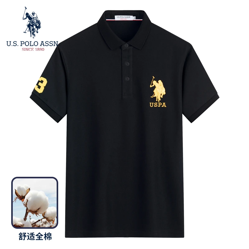 U.S. POLO ASSN.男女夏季短袖polo衫翻领户外US23P101