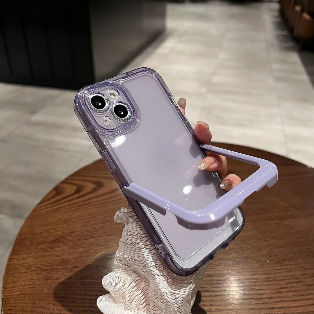 隐形支架新款苹果14手机壳iPhone14promax全包13防摔12全包11便携
