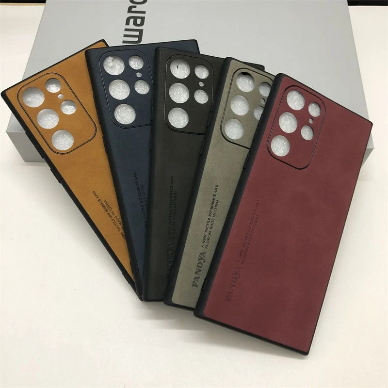 适用三星S22ultra手机壳全包磨砂羊巴皮防指纹硬壳防摔软边s22+保