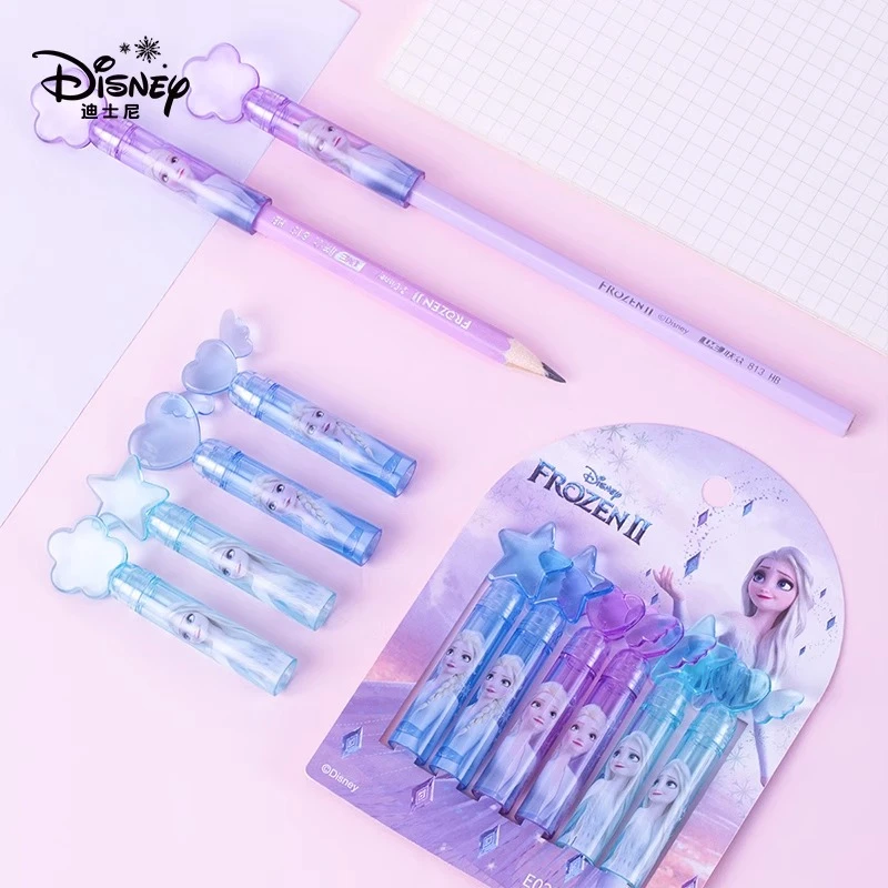 迪士尼铅笔帽冰雪奇缘儿童专用笔盖神器可爱公主设计接笔器加长杆