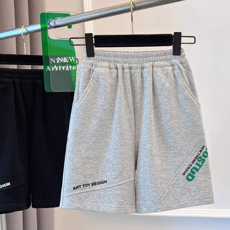 男童夏季短裤2024薄款儿童中大童中裤时尚儿童宽松潮流运动五分裤