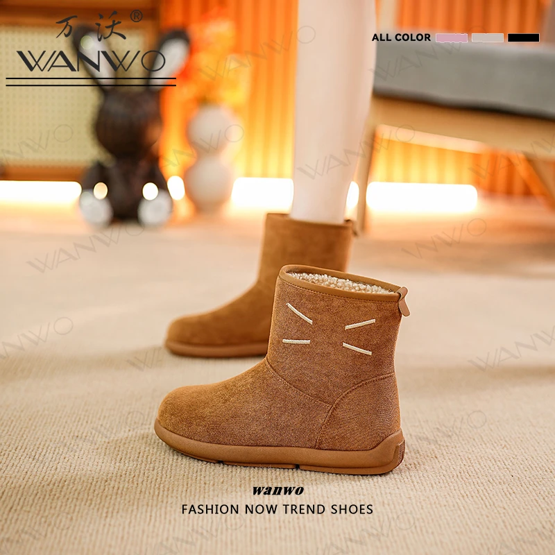 爆款雪地靴2024冬季新款加绒加厚保暖棉鞋女休闲百搭防风耐磨防滑