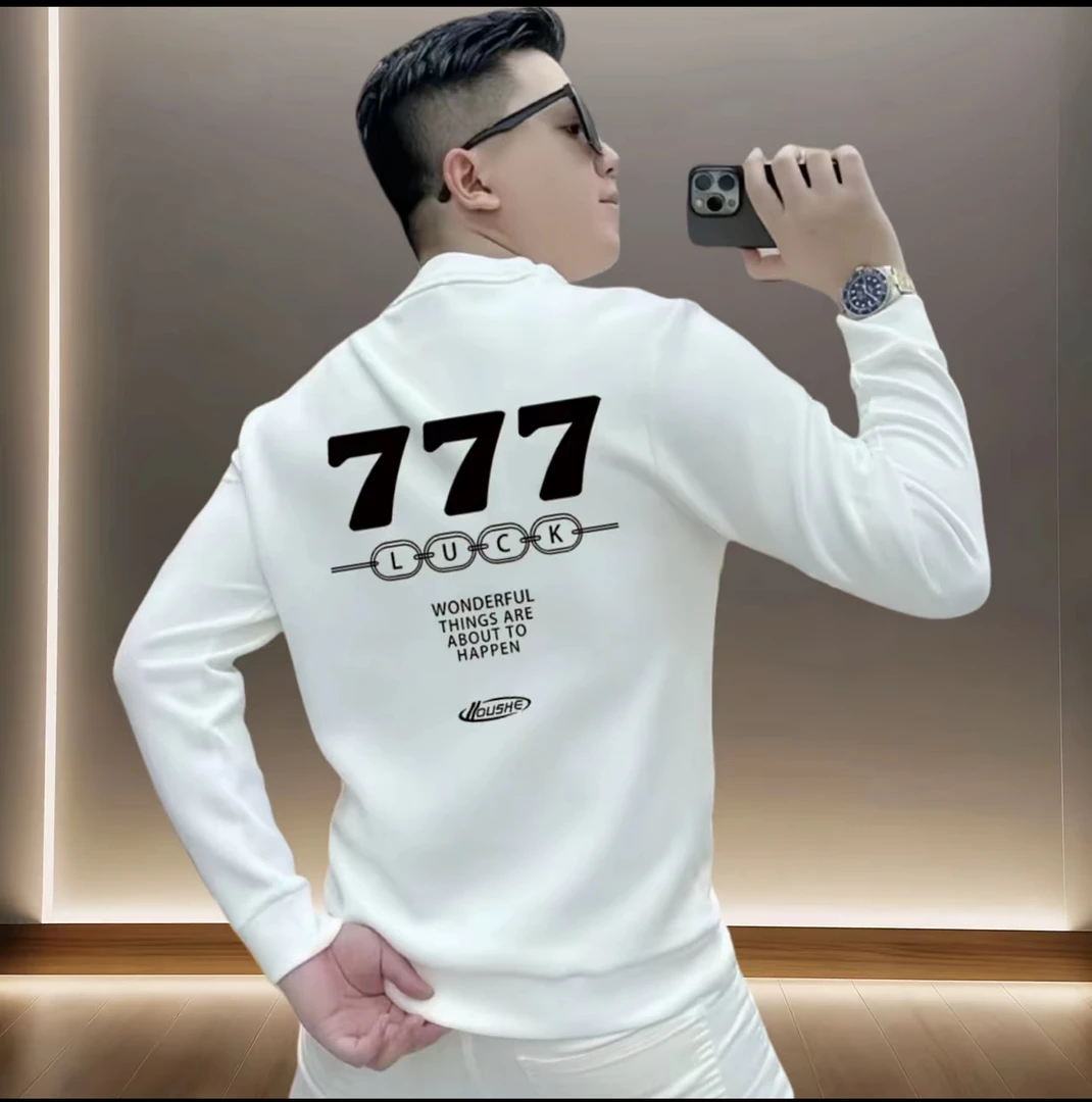 美式重磅秋冬百搭长袖卫衣男士休闲个性痞帅时尚圆领上衣潮流印花