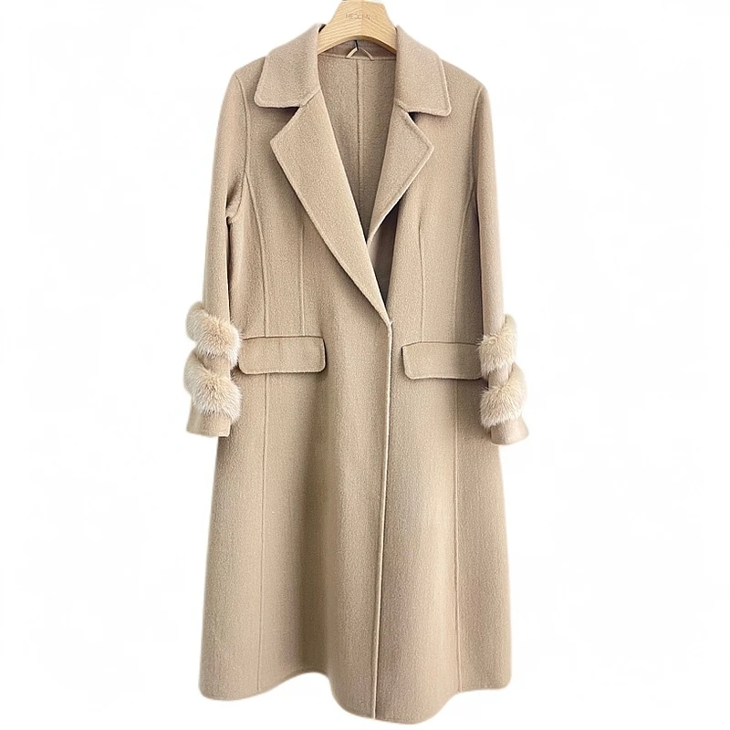 29008福利款3绵羊毛气质大衣中长款时尚秋冬外套女